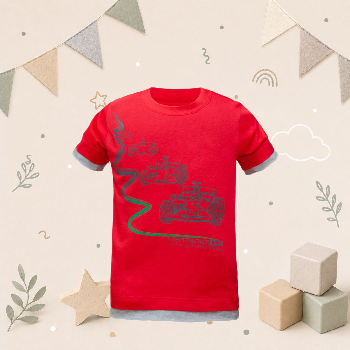 Remera Kids GP - Rojo