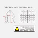 Rompevientos venecia - tabla talles