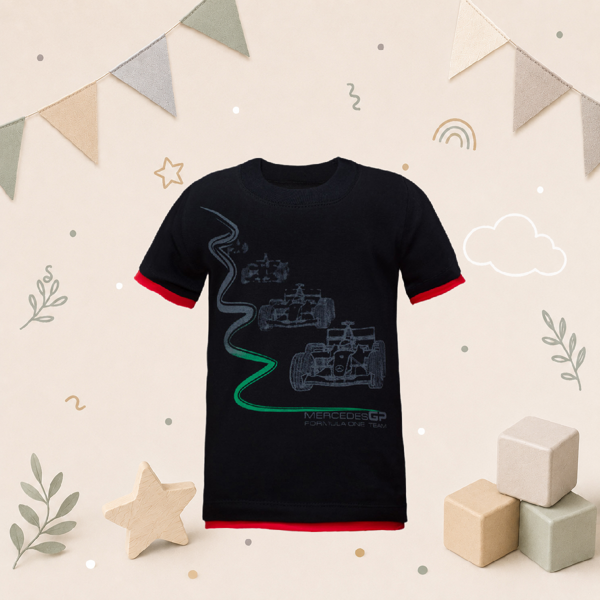 Remera Kids GP - Negro